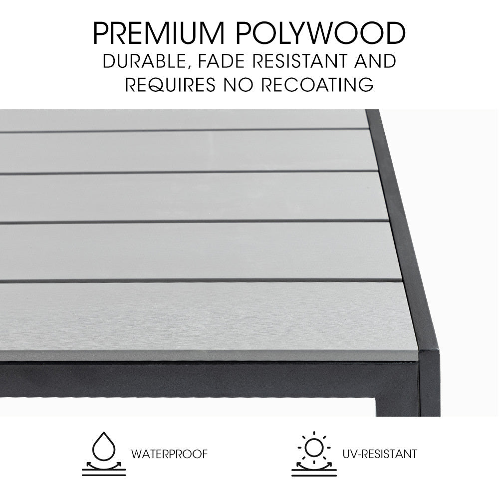 Fortia 90 x 90cm Outdoor Dining Table, Square, Furniture for Outside - OZ Home Deals