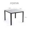 Fortia 90 x 90cm Outdoor Dining Table, Square, Furniture for Outside - OZ Home Deals