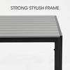 Fortia Outdoor Dining Table 150x90x72cm – Black/Light Grey Polywood & Steel Frame - OZ Home Deals