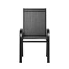 Gardeon 2PC Outdoor Dining Chairs Stackable Lounge Chair Patio Furniture Black - OZ Home Deals