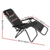 Gardeon 2PC Zero Gravity Chair Folding Outdoor Recliner Adjustable Sun Lounge Camping Black - OZ Home Deals