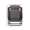 Gardeon 2PC Zero Gravity Chair Folding Outdoor Recliner Adjustable Sun Lounge Camping Grey - OZ Home Deals