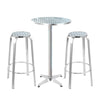 Gardeon 3-Piece Outdoor Bar Set Bistro Table Stools Adjustable Round Cafe - OZ Home Deals