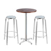 Gardeon 3-Piece Outdoor Bar Set Bistro Table Stools Adjustable Wooden Cafe - OZ Home Deals