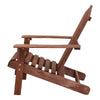 Gardeon 3PC Adirondack Outdoor Table and Chairs Wooden Beach Chair Brown - OZ Home Deals