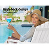 Gardeon 3PC Adirondack Outdoor Table and Chairs Wooden Beach Chair White - OZ Home Deals