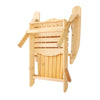 Gardeon 3PC Adirondack Outdoor Table and Chairs Wooden Foldable Beach Chair Natural - OZ Home Deals