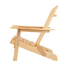 Gardeon 3PC Adirondack Outdoor Table and Chairs Wooden Foldable Beach Chair Natural - OZ Home Deals