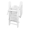 Gardeon 3PC Adirondack Outdoor Table and Chairs Wooden Sun Lounge Beach Patio White - OZ Home Deals