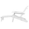 Gardeon 3PC Adirondack Outdoor Table and Chairs Wooden Sun Lounge Beach Patio White - OZ Home Deals