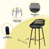 Gardeon 3PC Outdoor Bar Set Stools Dining Chairs Table Patio Furniture Bistro Set Black - OZ Home Deals