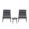 Gardeon 3PC Outdoor Bistro Set Patio Furniture Table and Chairs Steel Dining Chair - OZ Home Deals