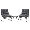 Gardeon 3PC Outdoor Bistro Set Patio Furniture Table and Chairs Steel Dining Chair - OZ Home Deals