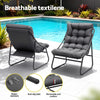 Gardeon 3PC Outdoor Bistro Set Patio Furniture Table and Chairs Steel Dining Chair - OZ Home Deals