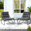 Gardeon 3PC Outdoor Bistro Set Patio Furniture Table and Chairs Steel Dining Chair - OZ Home Deals