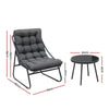 Gardeon 3PC Outdoor Bistro Set Patio Furniture Table and Chairs Steel Dining Chair - OZ Home Deals
