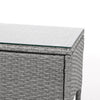 Gardeon 3PC Outdoor Bistro Set Patio Furniture Wicker Setting Chairs Table Cushion Grey - OZ Home Deals