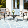 Gardeon 3PC Outdoor Bistro Set Table and Chairs Steel Dining Chair Patio Furniture Textilene - OZ Home Deals