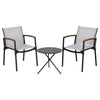 Gardeon 3PC Outdoor Bistro Set Table and Chairs Steel Dining Chair Patio Furniture Textilene - OZ Home Deals