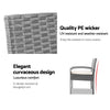 Gardeon 3PC Patio Furniture Bistro Set Wicker Outdoor Lounge Setting Grey - OZ Home Deals