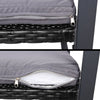 Gardeon 4 PCS Outdoor Sofa Set Rattan Furniture Glass Top Table Chairs Black - OZ Home Deals