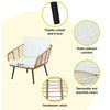 Gardeon 4-Piece Outdoor Sofa Set Rattan Lounge Setting Table Chairs - OZ Home Deals