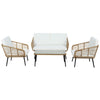 Gardeon 4-Piece Outdoor Sofa Set Rattan Lounge Setting Table Chairs - OZ Home Deals