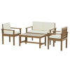 Gardeon 4-Piece Outdoor Sofa Set Wooden Couch Lounge Setting - OZ Home Deals