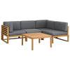 Gardeon 4-Piece Outdoor Sofa Set Wooden Couch Lounge Setting 5PCS - OZ Home Deals