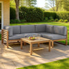 Gardeon 4-Piece Outdoor Sofa Set Wooden Couch Lounge Setting 5PCS - OZ Home Deals