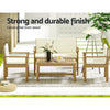 Gardeon 4-Piece Outdoor Sofa Set Wooden Couch Lounge Setting - OZ Home Deals