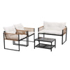 Gardeon 4 Seater Outdoor Sofa Set 4PCS Table Chair Set Garden Patio Furniture - OZ Home Deals