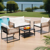 Gardeon 4 Seater Outdoor Sofa Set 4PCS Table Chair Set Garden Patio Furniture - OZ Home Deals