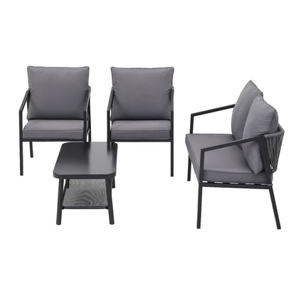 Gardeon 4 Seater Outdoor Sofa Set 4PCS Table Chair Setting Patio Furniture - OZ Home Deals