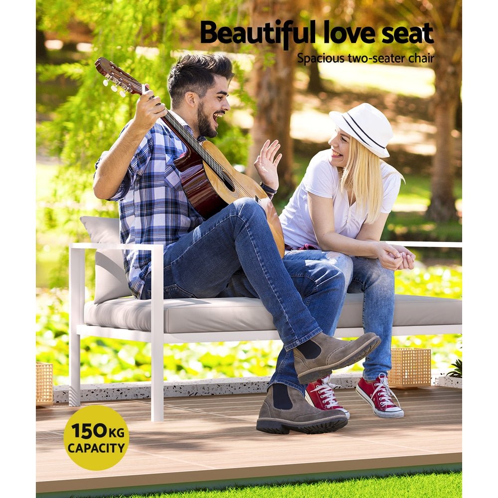 Gardeon 4 Seater Outdoor Sofa Set Aluminium Lounge Setting - OZ Home Deals