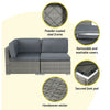 Gardeon 5-Piece Outdoor Sofa Set Wicker Couch Lounge Setting 4 Seater Grey - OZ Home Deals