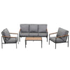 Gardeon 5 Seater Outdoor Sofa Set 4PCS Table Chair Garden Bench Patio Furniture - OZ Home Deals