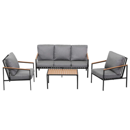Gardeon 5 Seater Outdoor Sofa Set 4PCS Table Chair Garden Bench Patio Furniture - OZ Home Deals