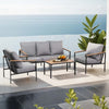 Gardeon 5 Seater Outdoor Sofa Set 4PCS Table Chair Garden Bench Patio Furniture - OZ Home Deals