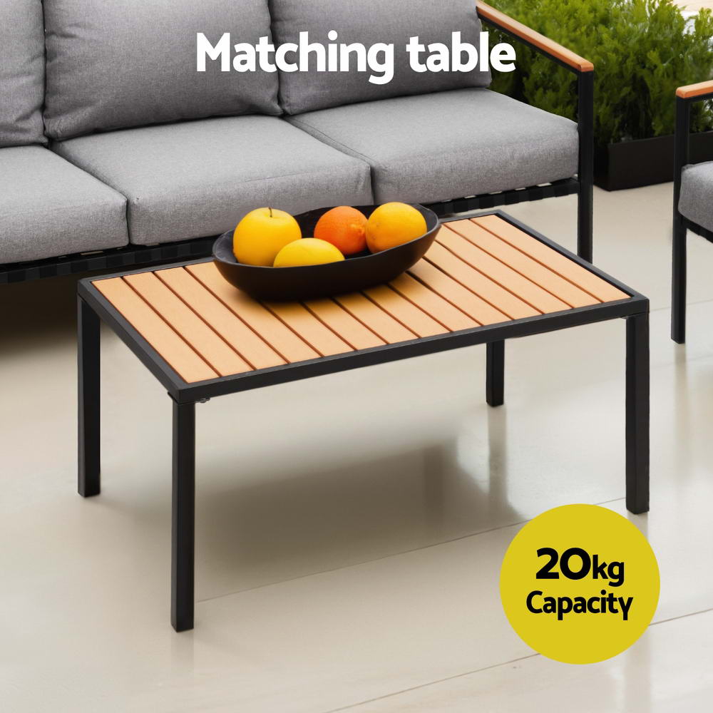 Gardeon 5 Seater Outdoor Sofa Set 4PCS Table Chair Garden Bench Patio Furniture - OZ Home Deals