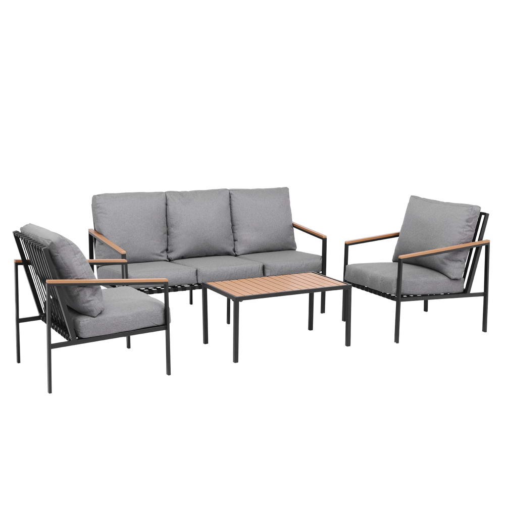 Gardeon 5 Seater Outdoor Sofa Set 4PCS Table Chair Garden Bench Patio Furniture - OZ Home Deals