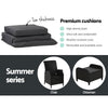 Gardeon 5PC Recliner Chairs Table Sun lounge Wicker Outdoor Furniture Adjustable Black - OZ Home Deals