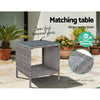 Gardeon 5PC Recliner Chairs Table Sun lounge Wicker Outdoor Furniture Adjustable Grey - OZ Home Deals