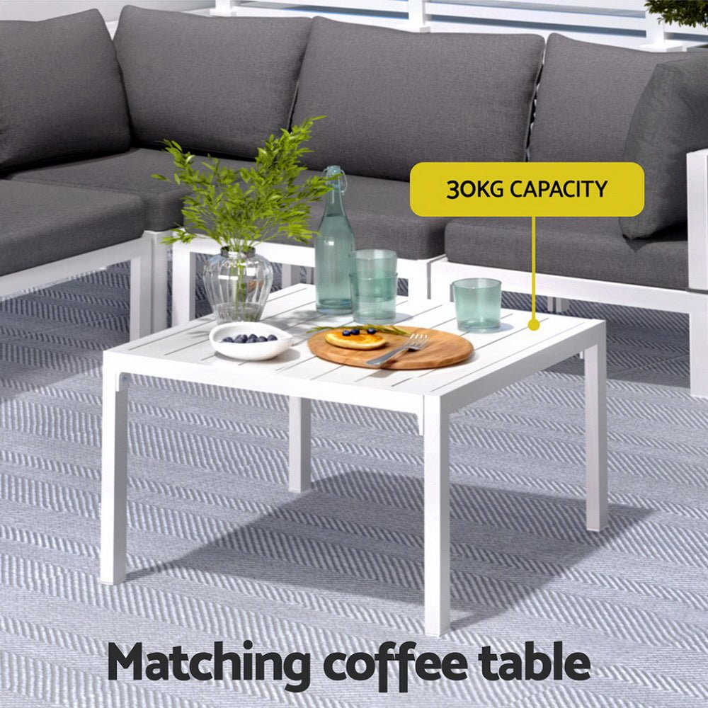 Gardeon 6PCS Outdoor Sofa Set Aluminium Table and Chairs Lounge Patio Furniture - OZ Home Deals