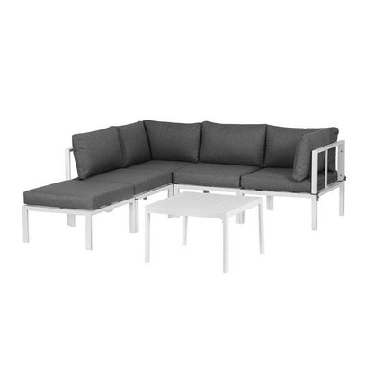 Gardeon 6PCS Outdoor Sofa Set Aluminium Table and Chairs Lounge Patio Furniture - OZ Home Deals