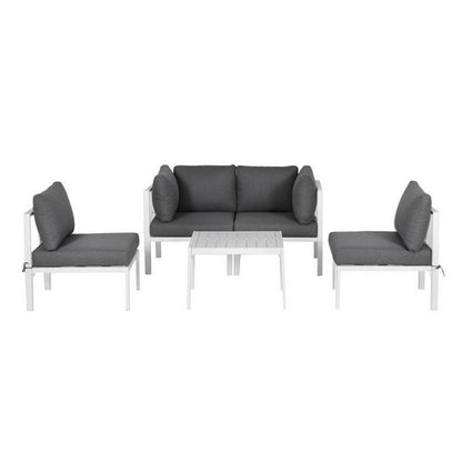 Gardeon 6PCS Outdoor Sofa Set Aluminium Table and Chairs Lounge Patio Furniture - OZ Home Deals