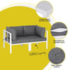 Gardeon 6PCS Outdoor Sofa Set Aluminium Table and Chairs Lounge Patio Furniture - OZ Home Deals