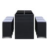 Gardeon 7-Piece Outdoor Bar Set Dining Table Stools Wicker Patio Setting - OZ Home Deals
