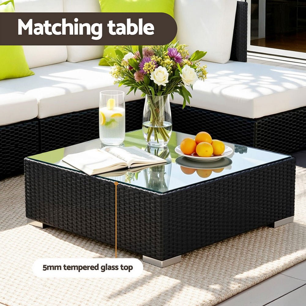 Gardeon 7-Piece Outdoor Sofa Set Wicker Couch Lounge Setting Cover - OZ Home Deals