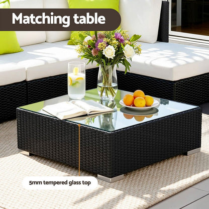 Gardeon 7-Piece Outdoor Sofa Set Wicker Couch Lounge Setting Cover - OZ Home Deals